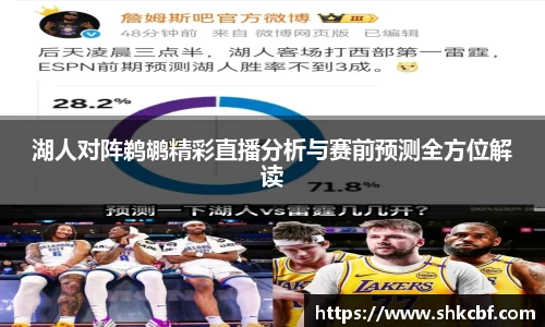 湖人对阵鹈鹕精彩直播分析与赛前预测全方位解读